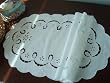 Delicate Hand Cutwork Oval Cotton Table Runner/placemat