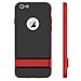 JETech Case for iPhone 6s and iPhone 6, Slim Protective Cover Shock-Absorption, Carbon Fiber Design, Red