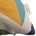 HOSL P51 Cotton Linen Throw Pillow Case Decorative Cushion Cover Pillowcase Colorful Zig Zag Chevron Fade Zigzag Stripes Wave Square