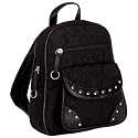 Gigi ChantalTM Black Jacquard Backpack/Purse