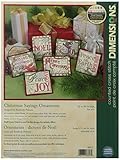Dimensions Needlecrafts Counted Cross Stitch, Christmas Sayings Ornaments