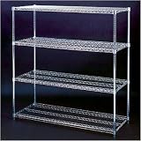 Lyon 43128A Wide Chrome Shelving Units - 36 x 24 Deep