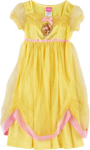 Disney Princess Little Girls' Belle Yellow Pink Nightgown