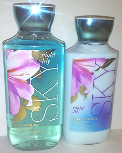 Violet Lily SKY Body Lotion 8 Fl Oz & Shower Gel 10 Oz (Set of Two)