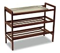 Winsome 94633 Mud Room Shoe Rack - Walnut Finish