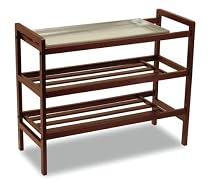 Winsome 94633 Mud Room Shoe Rack - Walnut Finish