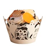Paper Orchid Ghosts Cupcake Wrapper White, Set of 12