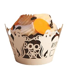 Paper Orchid Ghosts Cupcake Wrapper White, Set of 12
