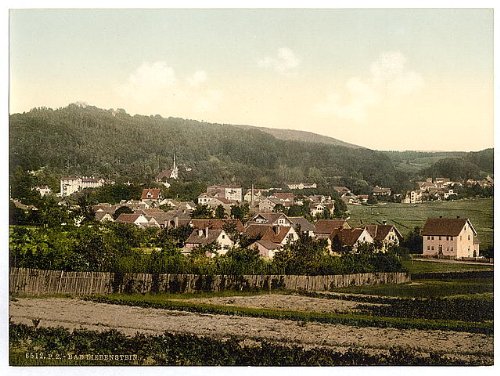 Bath,Bad Liebenstein,from Reichshohe,Thuringia,Germany onSale