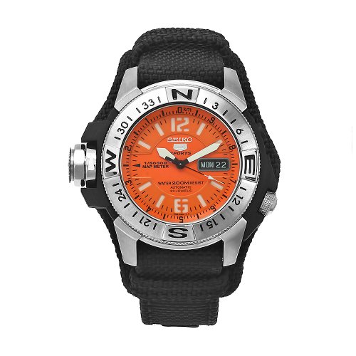 Seiko Men's SE-SKZ227 Mile Marker Orange Dial Watch