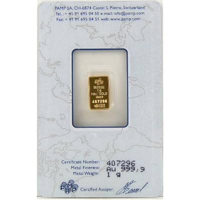 NEW 1 GRAM PAMP SUISSE GOLD BAR SEALED