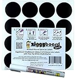 Ziggyboard Chalkboard for Small Spice Jar size Labels with Chalk Marker fit Libbey 4 1/2 Ounce (White, Fine Tip 1mm Chalk Marker)