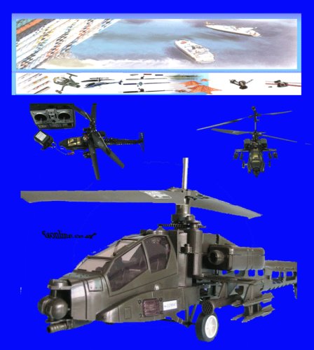 Childrens Toyshop  Toys : NEW RC REMOTE CONTROL R/C APACHE AH-64 HELICOPTER