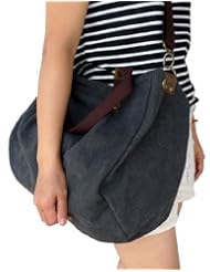 Shoes: Otium 20701BLK Lady Canvas Top Handle Shoulder Bag,Garment Washed Black