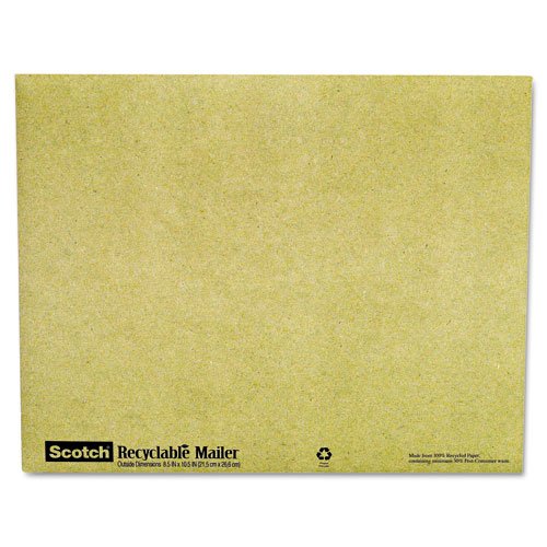 Scotch Products - Scotch - Recyclable Padded Mailer, #2, Green, 10/Pack - Sold As 1 Pack - Durable Kraft stock resists ripping and tearing. - Heavy-duty construction. - Uniform batting provides consistent protection for important contents.