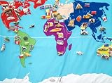 Oskar & Ellen Toys World Map + 90 objects