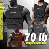 NEW! ZFO-70LBS Adjustable Weighted Vest (WEIGHTS INCLUDED)