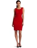 Calvin Klein Womens Starburst Dress, Red, 4