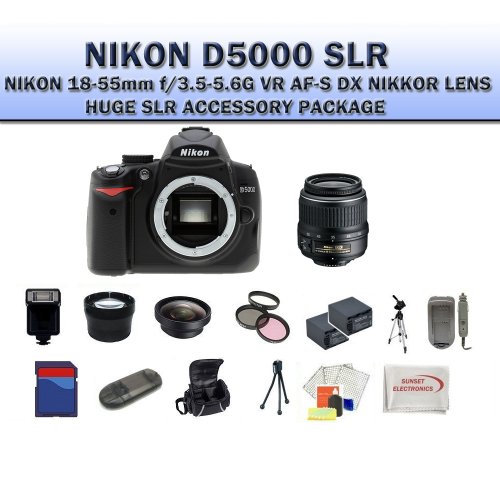 Nikon D5000 12.3 MP DX Digital SLR Camera with 2.7-Inch Vari-angle LCD
