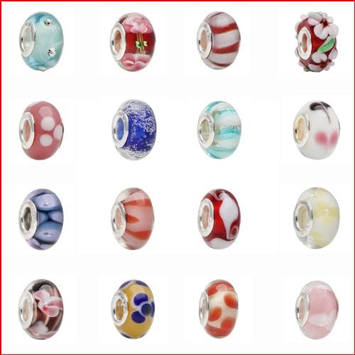 Multi-choice silver plated core murano glass beads lots sets compatible with pandora bracelets jewelry