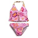 Rubbies - Girls 2 Piece Tankini Bathing Suit, Pink, Orange