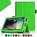Fintie Folio Case for Alldaymall A88X / A88S / A88 7-inch Quad Core Google Android 4.4 KitKat Tablet, Premium PU Leather Standing Cover with Stylus Loop, Green