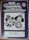 Hot Iron Transfer Pattern #528 Clowns (For Punch Embroidery, Needlepoint Canvas, Textile Painting & Other Crafts)