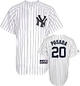 Jorge Posada Jersey: Youth 2009 Majestic Home Pinstripe Replica #20 New York Yankees Jersey