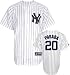 Jorge Posada Jersey: Youth 2010 Majestic Home Pinstripe Replica #20 New York Yankees Jersey - Large (14-16)