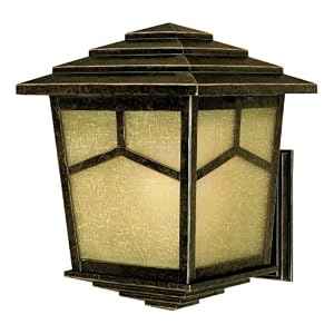 Westinghouse 69971 Ridgetop One-Light Exterior Wall Lantern, Marbleized Bronze Finish with... by 