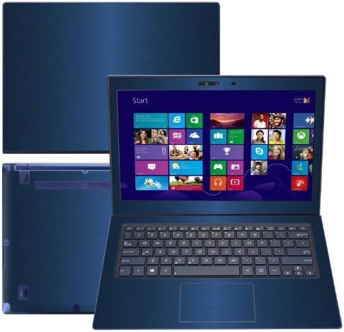 Decalrus - ASUS Zenbook UX301LA with 13.3" Touchscreen" FULL BODY BLUE Texture Brushed Aluminum skin skins decal for case cover wrap BAFBzenbkUX301LABlue