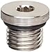 Parker 4 HP5ON-SS 316 Stainless Steel Pipe Fitting Plug, Hollow Hex Plug with O-ring, 3/16