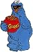 Sesame Street Cartoon Patch - 5.5 Cookie Monster Jar