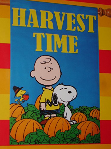 Peanuts Harvest Time Large Fall Flag with Charlie Brown and Snoopy