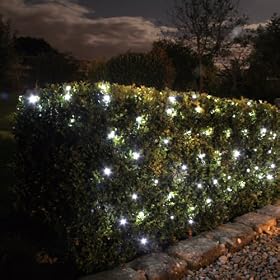 Solar Powered Net Lights White LED x 2 Set Deal