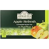 Ahmad Tea Apple Refresh Black Tea, 20-Count Tea Bags (Pack of 6)