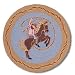 Cowboy Wool Novelty Round Kids Rug Size: 3' Round