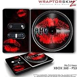 DJ Hero Skin Big Kiss Lips Red on Black fit XBOX 360 and PS3 (DJ HERO NOT INCLUDED)