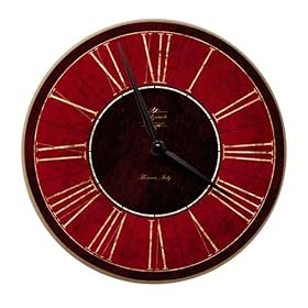 Decorative Red Architectural Wall Clock