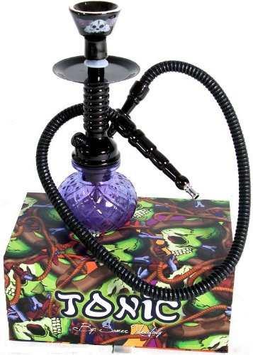 Tonic Pumpkin One Hose Purple Hookah with a Designer Case