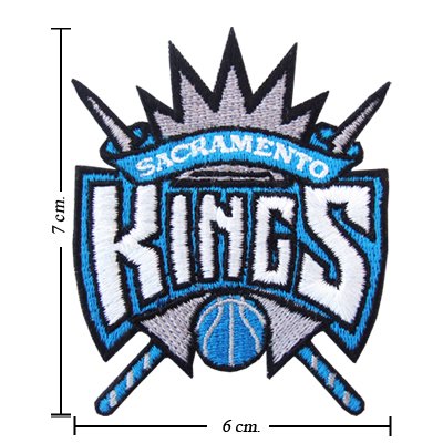Sacramento Kings Logo Embroidered Iron on Patches Free Shipping From Thailand