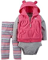 Carters Baby Girls' Fair Isle 3-Piece Vest Set