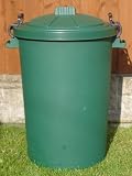 from Keto Plastics 80/85 Litre Green Dustbin/Bin/Refuse Bin With Lockable Handles (sorry due to honeymoon delivery after 14 sept)