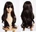 Cosplayland C889 65cm Braun Schwarz Welle lang Perücke wie Echthaar!