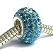 Queenberry (Free S/H) Sterling Silver Blue Zircon Birthstone December Round Crystal for Pandora Cham