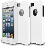 LF White [Logo Cut-Out] - Apple iPhone 5 Ringke SLIM LF Premium Hard Case + Logo Protection Film Included for AT&T, Verizon, Sprint, Unlocked , ECO Package