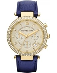 Michael Kors MK2280 Ladies Gold and Navy Blue Parker Watch