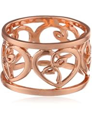 Sterling Silver Heart Cross Ring