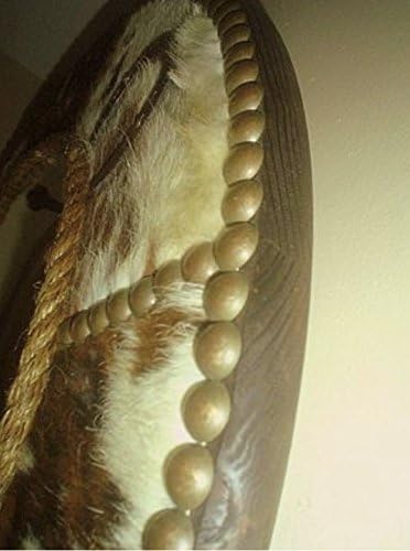 Western Cowboy Decor Cowhide 3 Ft 36″ Round Wall Mirror