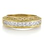 14K Yellow Gold Vermeil Princess-Cut Channel-Set Cubic Zirconia CZ Ring - Women's Engagement Wedding Ring Size 6